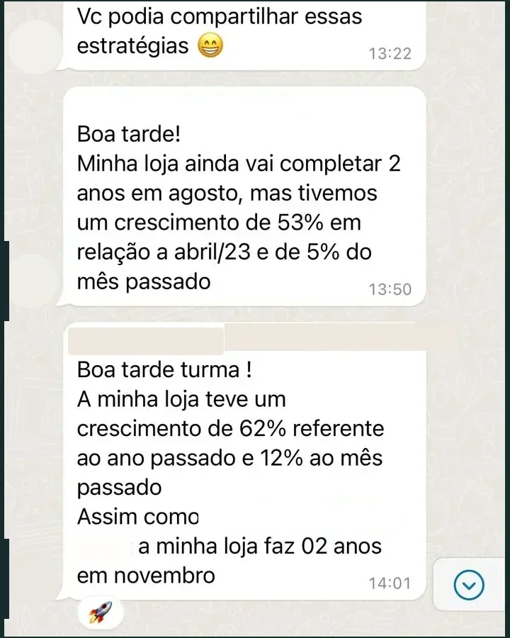 Conversa: lojas de 2 anos crescendo 53% e 62%