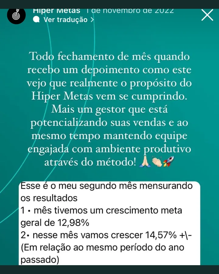 Story: crescimento de 12,98% e 14,57% nos dois primeiros meses medidos